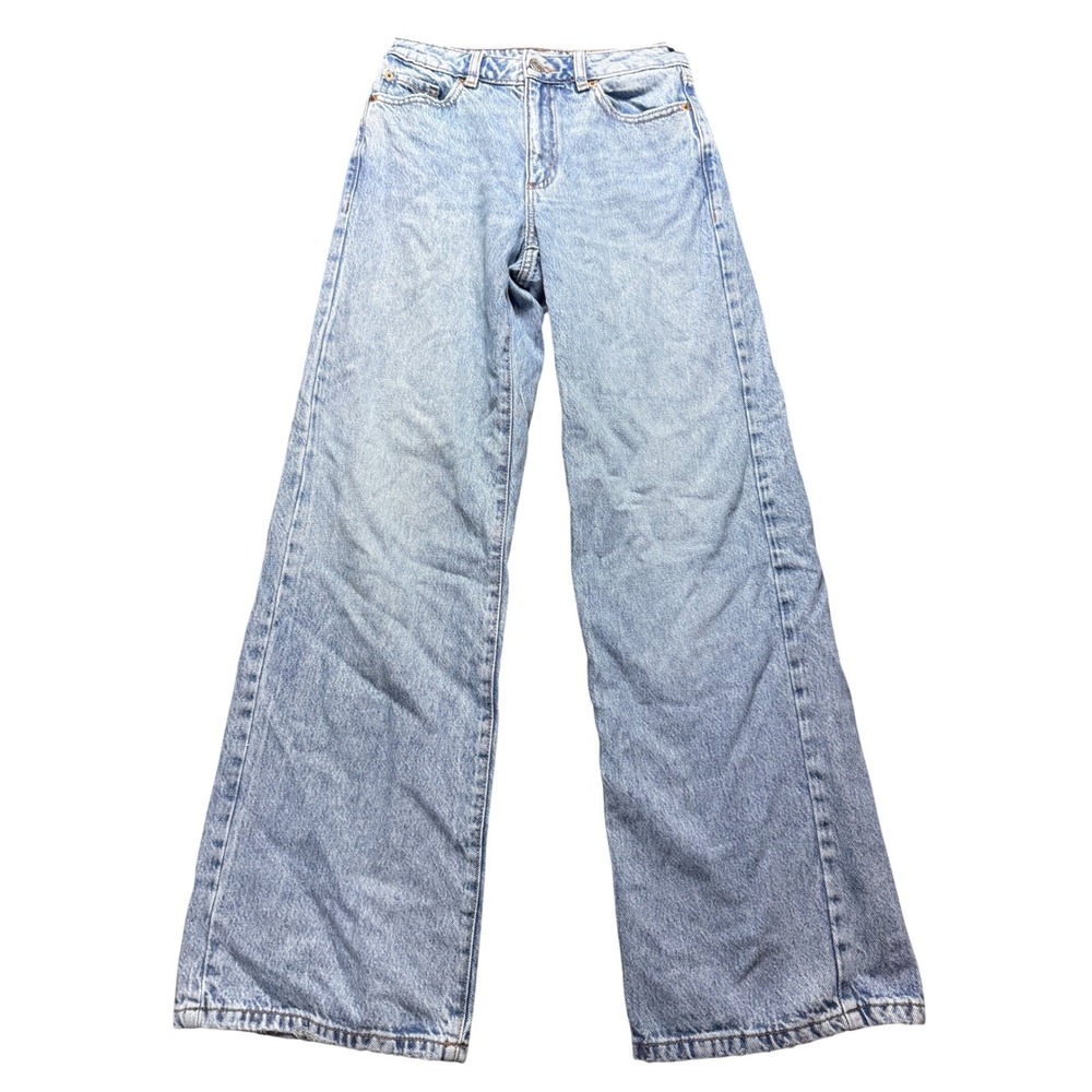 Garage Wide Leg Jeans Womens 0 Blue Excellent Wide Leg High Rise Cottonβ